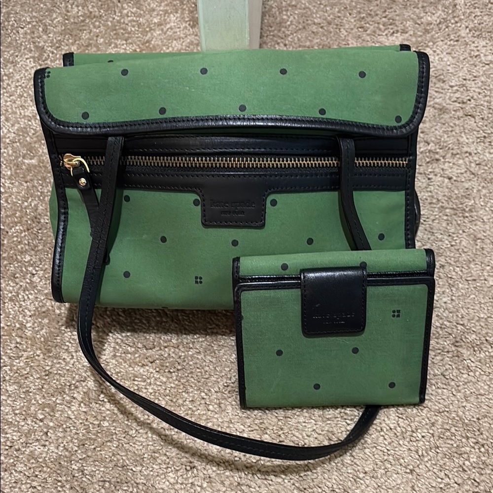 Kate Spade Green Polka Dot Women's Bag Set